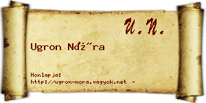 Ugron Nóra névjegykártya
