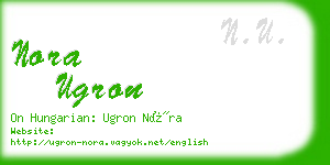 nora ugron business card